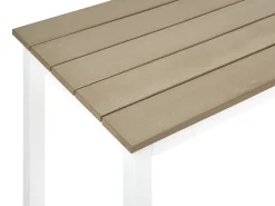 Stół ogrodowy MESSINA 100 cm 52 cm Biały