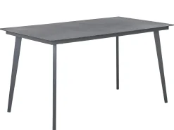 Stół ogrodowy MILETO 140 cm 80 cm Szkło Szary