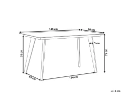 Stół ogrodowy MILETO 140 cm 80 cm Szkło Szary