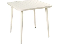 Stół ogrodowy NATURNO 80 cm 80 cm Metal Jasnobeżowy