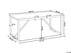 Stół ogrodowy NOTTERI 180 cm 90 cm Beton Szary