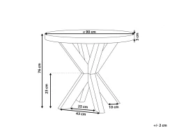 Stół ogrodowy OLBIA 90 cm 90 cm Beton Szary