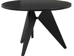 Stół ogrodowy OLMETTO 83 cm 110 cm Szkło Czarny