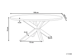 Stół ogrodowy ORISTANO 190 cm 100 cm Beton Szary