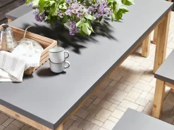 Stół ogrodowy OSTUNI 180 cm 90 cm Beton Szary