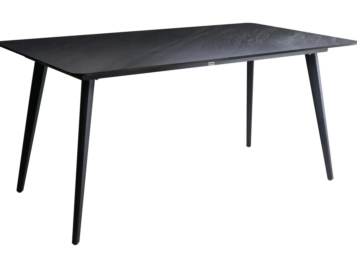 Stół ogrodowy RODALLO 160 cm 90 cm Kamień Czarny marmur