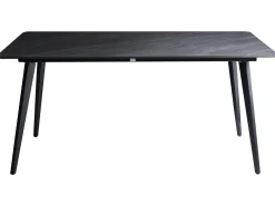 Stół ogrodowy RODALLO 160 cm 90 cm Kamień Czarny marmur