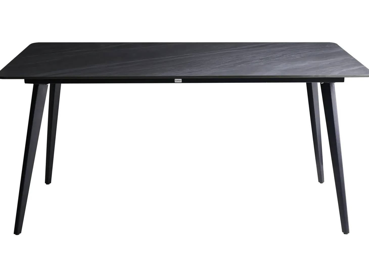 Stół ogrodowy RODALLO 160 cm 90 cm Kamień Czarny marmur