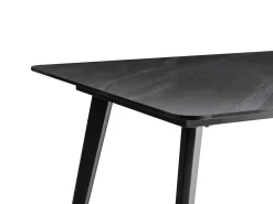 Stół ogrodowy RODALLO 160 cm 90 cm Kamień Czarny marmur