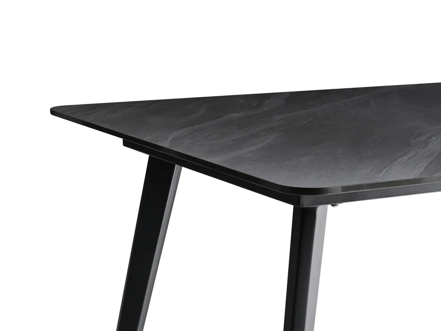 Stół ogrodowy RODALLO 160 cm 90 cm Kamień Czarny marmur