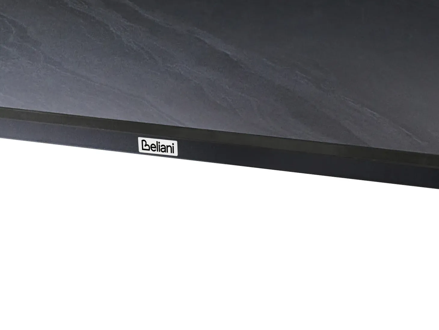 Stół ogrodowy RODALLO 160 cm 90 cm Kamień Czarny marmur