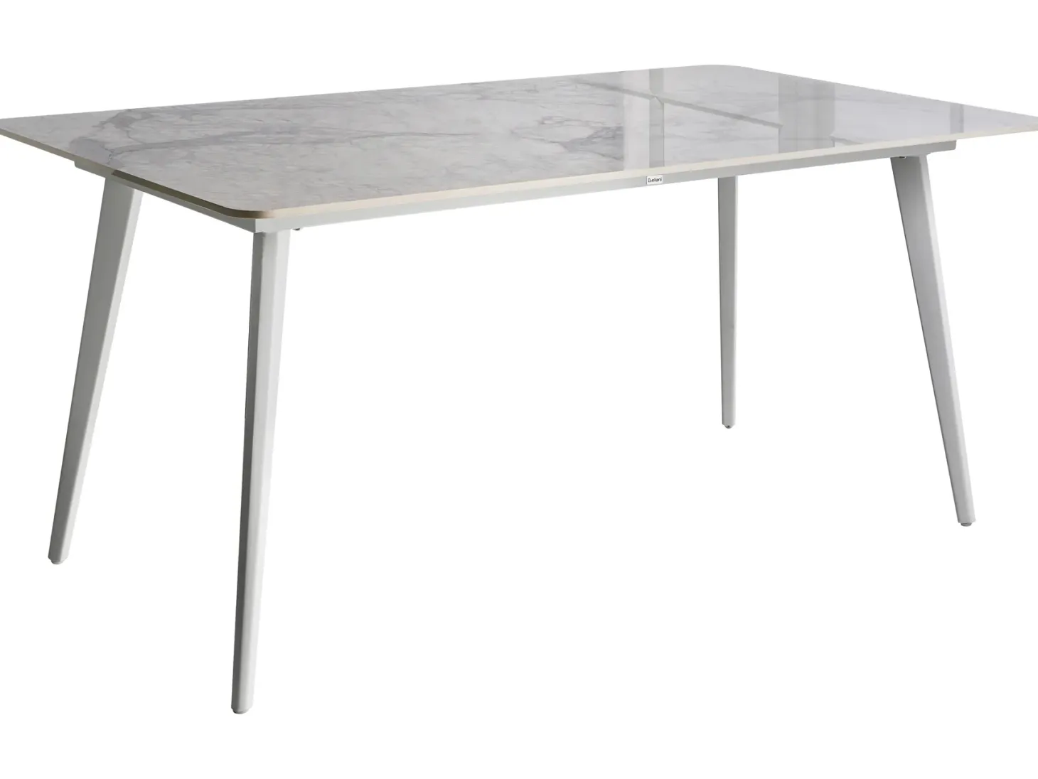 Stół ogrodowy RODALLO 160 cm 90 cm Kamień Biały marmur