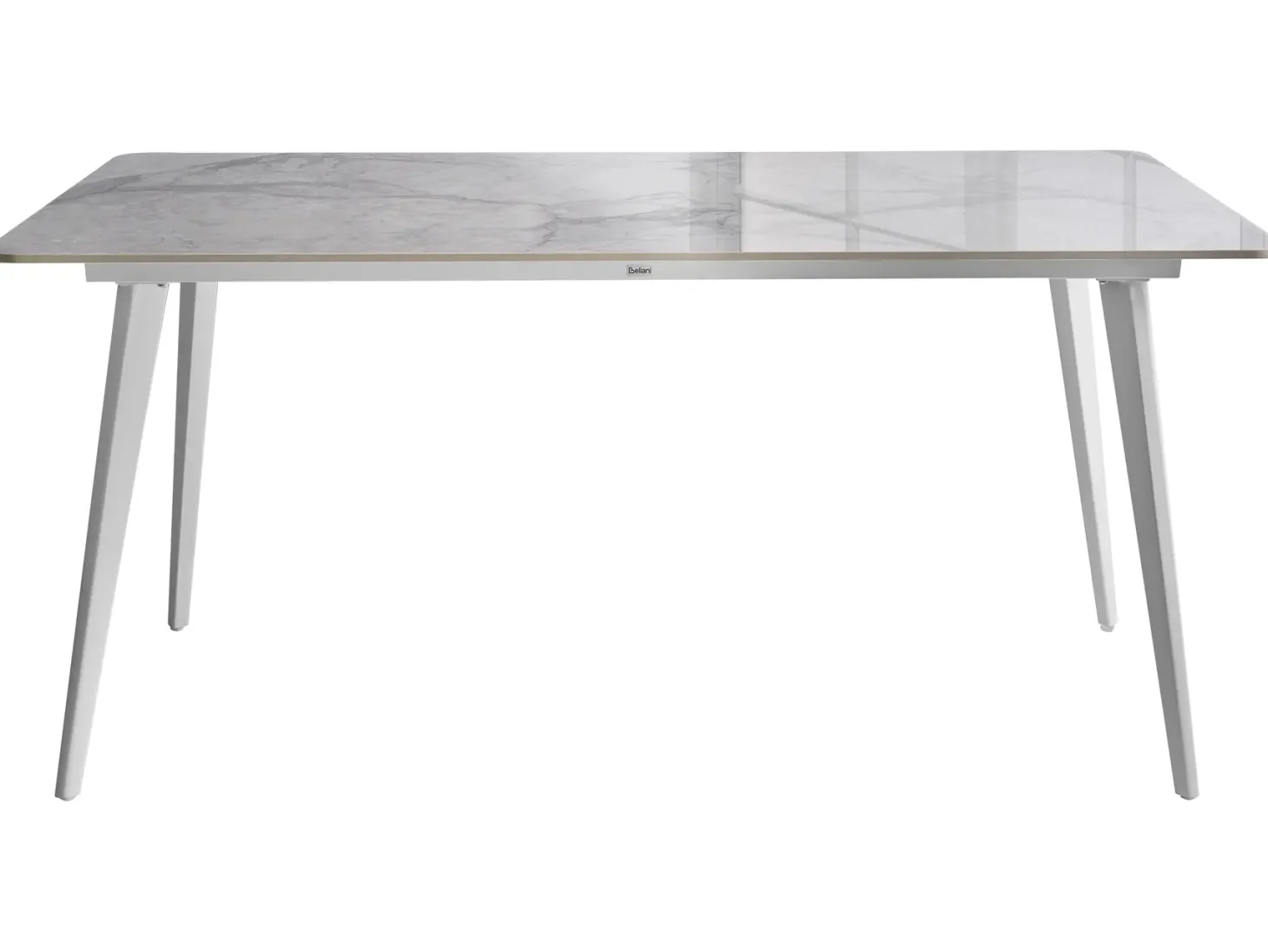 Stół ogrodowy RODALLO 160 cm 90 cm Kamień Biały marmur