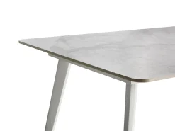 Stół ogrodowy RODALLO 160 cm 90 cm Kamień Biały marmur