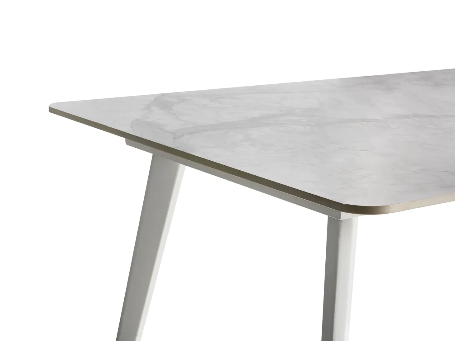 Stół ogrodowy RODALLO 160 cm 90 cm Kamień Biały marmur