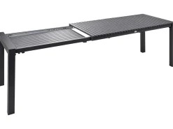 Stół ogrodowy rozkładany ARDESIO 160/220 cm 90 cm Metal Ciemnoszary