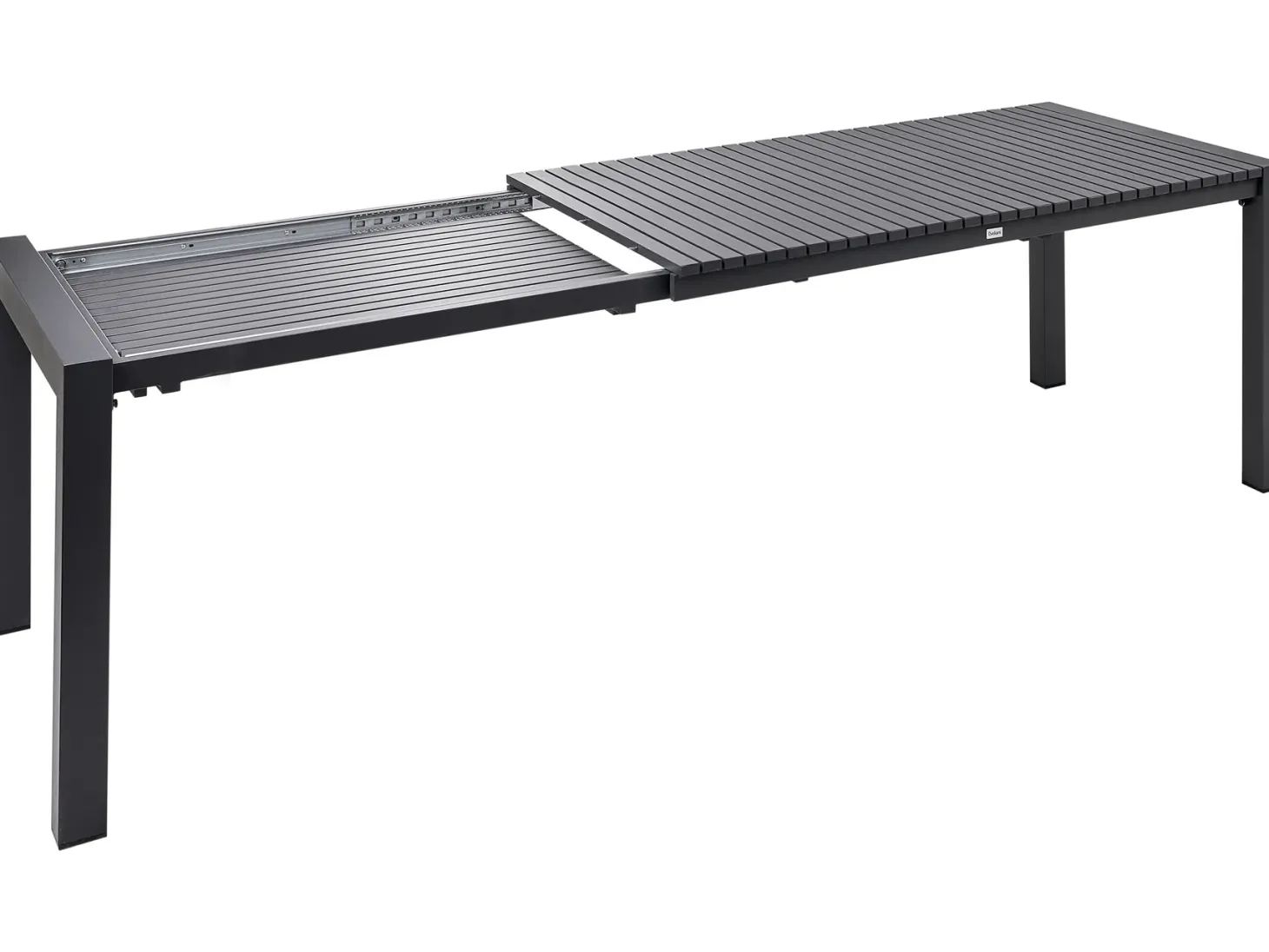 Stół ogrodowy rozkładany ARDESIO 160/220 cm 90 cm Metal Ciemnoszary