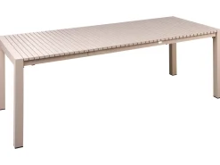 Stół ogrodowy rozkładany ARDESIO 160/220 cm 90 cm Metal Piaskowy