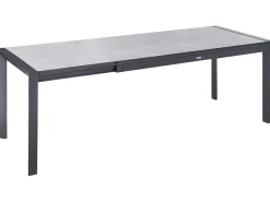 Stół ogrodowy rozkładany BINASCO 160/220 cm 90 cm Imitacja kamienia Szary
