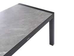 Stół ogrodowy rozkładany BINASCO 160/220 cm 90 cm Imitacja kamienia Szary