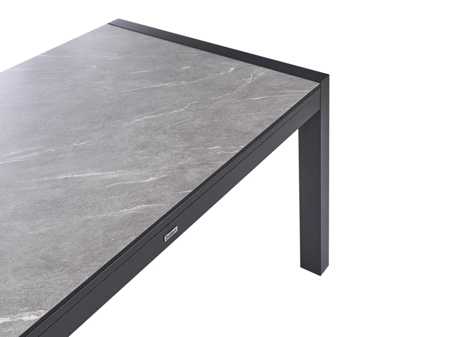Stół ogrodowy rozkładany BINASCO 160/220 cm 90 cm Imitacja kamienia Szary