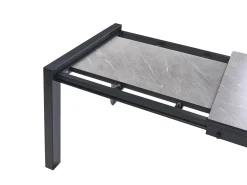 Stół ogrodowy rozkładany BINASCO 160/220 cm 90 cm Imitacja kamienia Szary