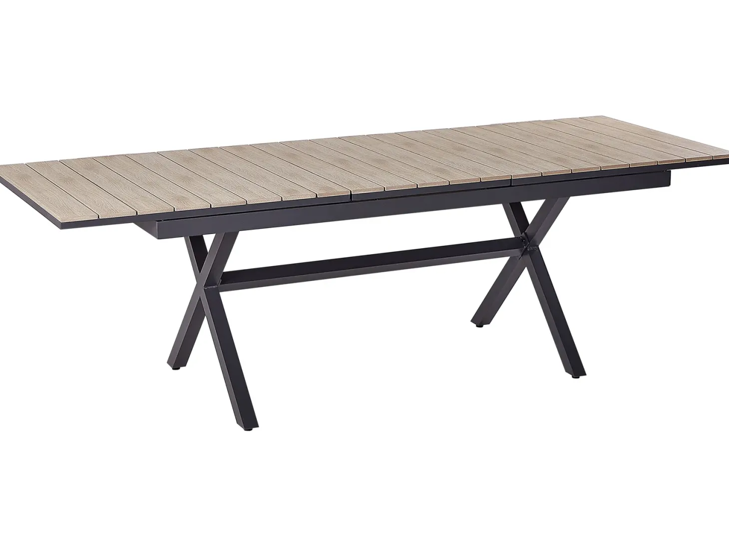 Stół ogrodowy rozkładany FANES 184/242 cm 90 cm Metal Grafitowy