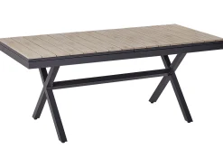 Stół ogrodowy rozkładany FANES 184/242 cm 90 cm Metal Grafitowy