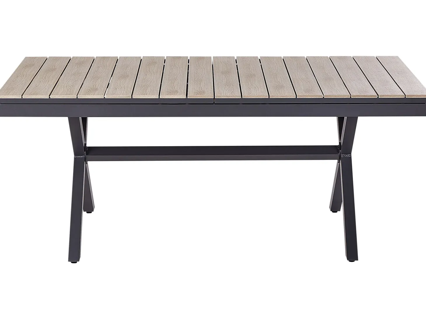 Stół ogrodowy rozkładany FANES 184/242 cm 90 cm Metal Grafitowy