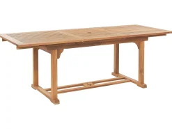 Stół ogrodowy rozkładany JAVA 160/220 cm 90 cm Drewno akacjowe Jasnobrązowy