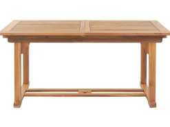 Stół ogrodowy rozkładany JAVA 160/220 cm 90 cm Drewno akacjowe Jasnobrązowy