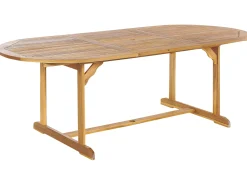 Stół ogrodowy rozkładany MAUI 160/220 cm 100 cm Drewno akacjowe Jasnobrązowy
