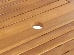 Stół ogrodowy rozkładany MAUI 160/220 cm 100 cm Drewno akacjowe Jasnobrązowy