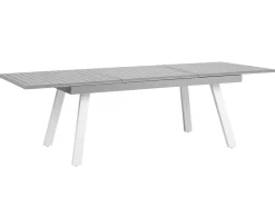 Stół ogrodowy rozkładany PERETA 175/255 cm 100 cm Metal Jasnoszary