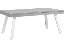 Stół ogrodowy rozkładany PERETA 175/255 cm 100 cm Metal Jasnoszary