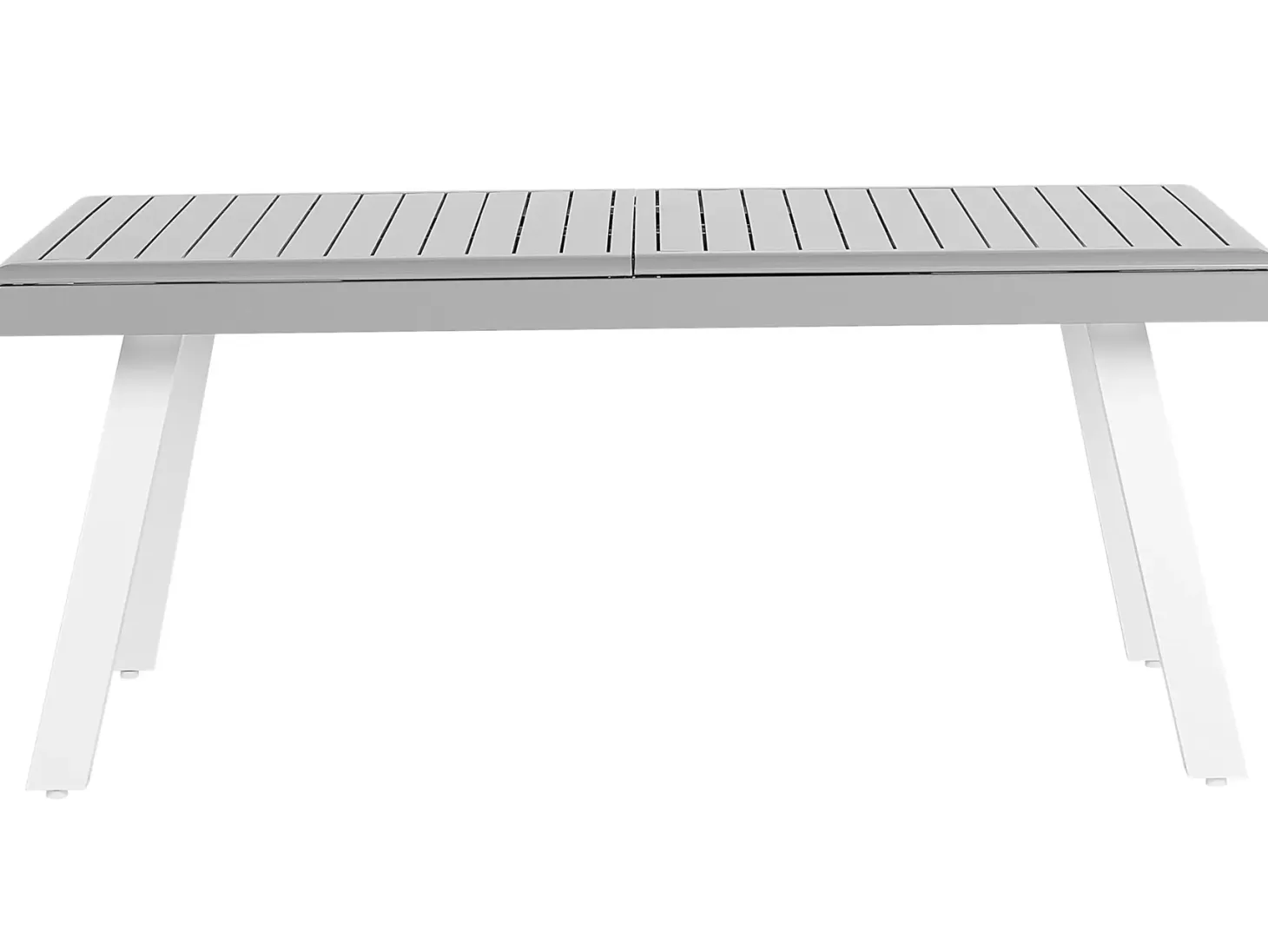 Stół ogrodowy rozkładany PERETA 175/255 cm 100 cm Metal Jasnoszary