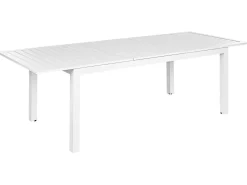 Stół ogrodowy rozkładany SKALOMA 180/240 cm 90 cm Metal Biały