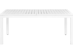 Stół ogrodowy rozkładany SKALOMA 180/240 cm 90 cm Metal Biały