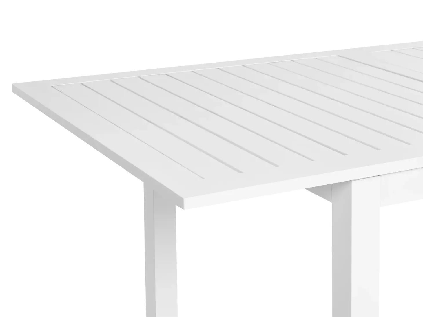 Stół ogrodowy rozkładany SKALOMA 180/240 cm 90 cm Metal Biały
