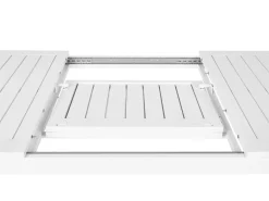 Stół ogrodowy rozkładany SKALOMA 180/240 cm 90 cm Metal Biały