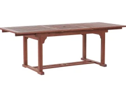Stół ogrodowy rozkładany TOSCANA 160/220 cm 90 cm Drewno akacjowe Ciemnobrązowy