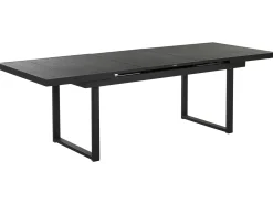 Stół ogrodowy rozkładany VALCANETTO 180/240 cm 90 cm Metal Czarny