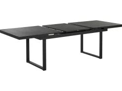 Stół ogrodowy rozkładany VALCANETTO 180/240 cm 90 cm Metal Czarny
