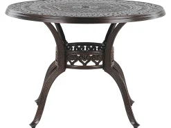 Stół ogrodowy SALENTO 102 cm 102 cm Metal Ciemnobrązowy
