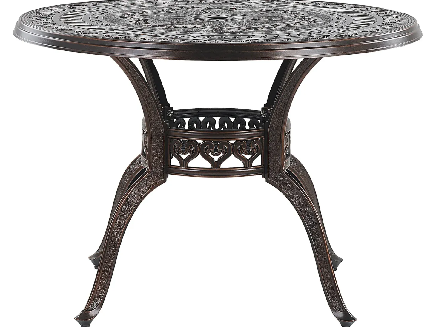 Stół ogrodowy SALENTO 102 cm 102 cm Metal Ciemnobrązowy