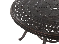 Stół ogrodowy SALENTO 102 cm 102 cm Metal Ciemnobrązowy