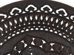 Stół ogrodowy SALENTO 102 cm 102 cm Metal Ciemnobrązowy