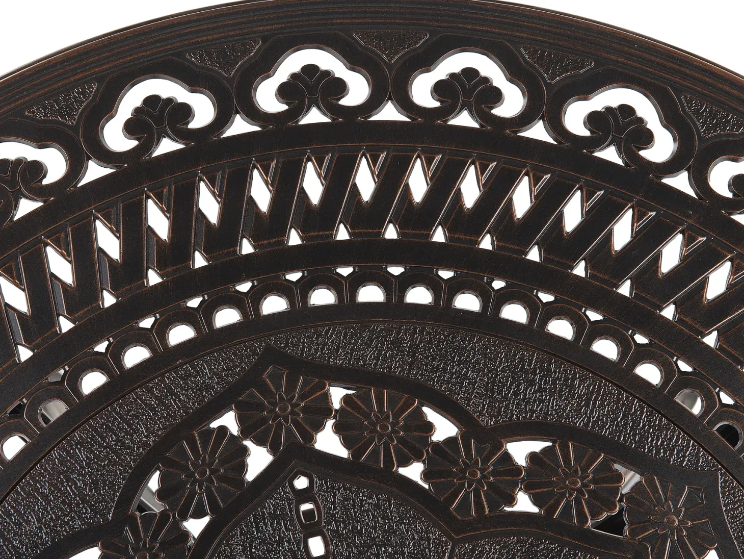 Stół ogrodowy SALENTO 102 cm 102 cm Metal Ciemnobrązowy