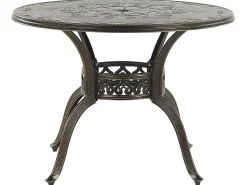 Stół ogrodowy SAPRI 100 cm 100 cm Metal Ciemnobrązowy