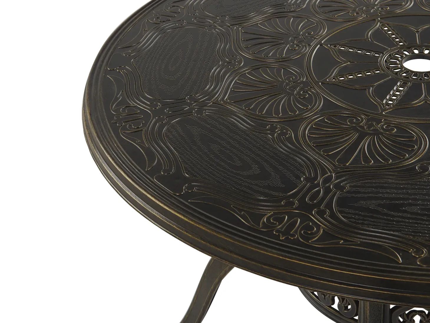 Stół ogrodowy SAPRI 100 cm 100 cm Metal Ciemnobrązowy